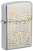 Зажигалка ZIPPO с покрытием Brushed Chrome, латунь/сталь, серебристая, 38x13x57 мм (Изображение 1)