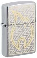 Зажигалка ZIPPO с покрытием Brushed Chrome, латунь/сталь, серебристая, 38x13x57 мм