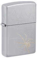 Зажигалка ZIPPO Spider Design с покрытием High Polish Chrome, латунь/сталь, серебристая, 38x13x57 мм