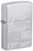Зажигалка ZIPPO James Bond™ с покрытием Satin Chrome, латунь/сталь, серебристая, 38x13x57 мм (Изображение 1)