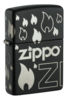 Зажигалка ZIPPO Classic с покрытием Black Matte, латунь/сталь, черная, матовая, 38x13x57 мм (Изображение 1)