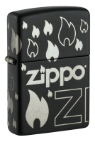 Зажигалка ZIPPO Classic с покрытием Black Matte, латунь/сталь, черная, матовая, 38x13x57 мм