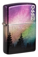 Зажигалка ZIPPO Colorful Sky с покрытием 540 Tumbled Chrome, латунь/сталь, разноцветная, 38x13x57 мм