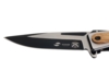 Нож складной Stinger, 120 мм, (черный/серебристый), материал рукояти: нержавеющая сталь/дерево (Изображение 4)