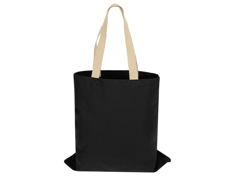Сумка для шопинга Steady из хлопка с парусиновыми ручками, 260 г/м2, черный (Изображение 3)