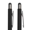 Ручка шариковая FACTOR GRIP со стилусом, черный/темно-серый, металл, пластик, пробка, софт-покрытие (Изображение 1)