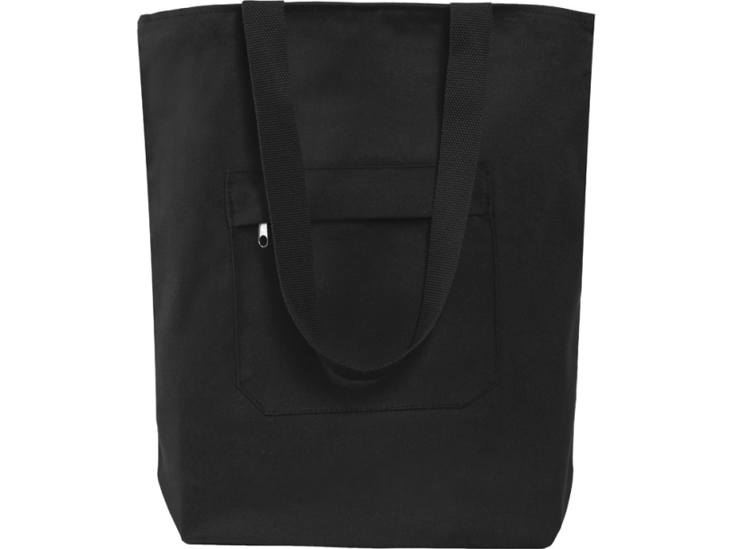 Сумка на молнии Zipper из хлопка 280 г/м2 (черный)  (Изображение 2)