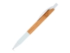 Ручка бамбуковая шариковая Pati (белый/натуральный)  (Изображение 1)