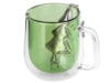 Набор Bergamot: кружка и ситечко для чая (зеленый прозрачный/серебристый)  (Изображение 2)