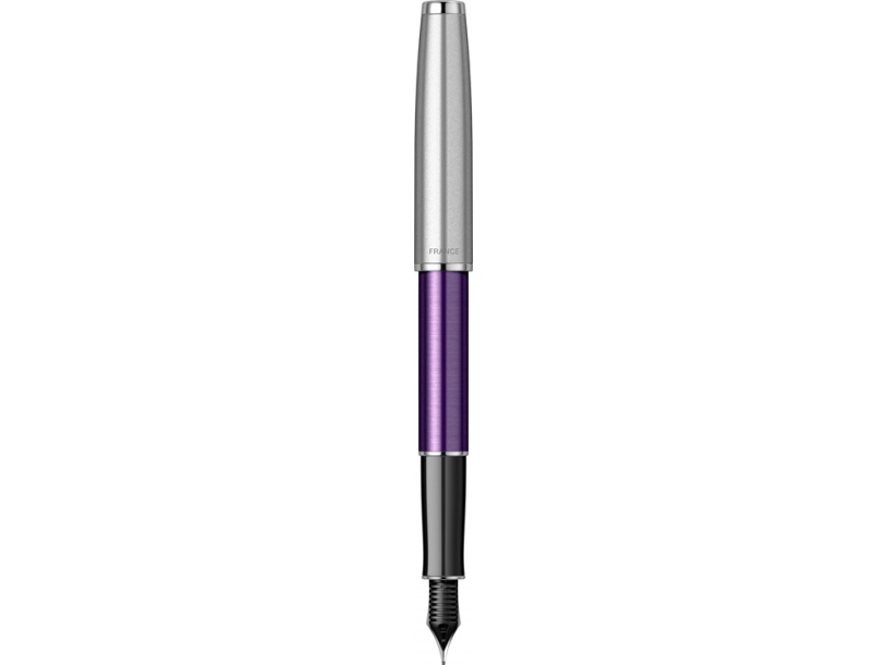 Ручка перьевая Parker Sonnet Essentials Violet SB Steel CT (серебристый/фиолетовый)  (Изображение 2)