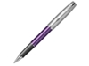 Ручка-роллер Parker Sonnet Essentials Violet SB Steel CT (серебристый/фиолетовый)  (Изображение 1)