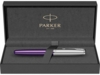 Ручка-роллер Parker Sonnet Essentials Violet SB Steel CT (серебристый/фиолетовый)  (Изображение 10)