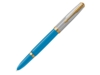 Ручка перьевая Parker 51 Premium Turquoise GT (голубой/серебристый/золотистый)  (Изображение 1)