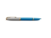 Ручка перьевая Parker 51 Premium Turquoise GT (голубой/серебристый/золотистый)  (Изображение 4)