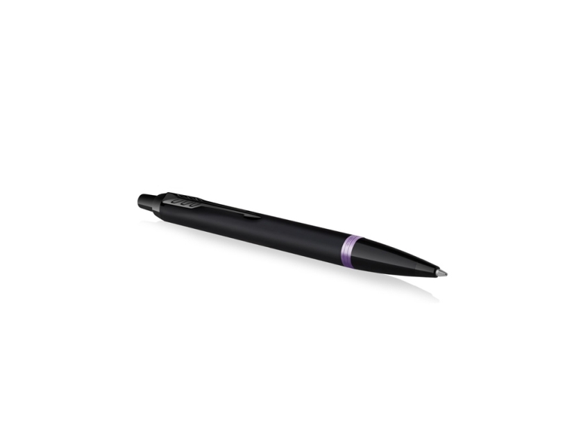 Ручка шариковая Parker IM Vibrant Rings Flame Amethyst Purple (черный/фиолетовый)  (Изображение 2)
