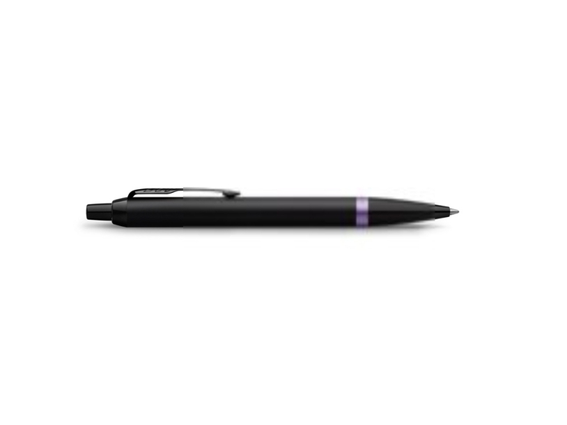 Ручка шариковая Parker IM Vibrant Rings Flame Amethyst Purple (черный/фиолетовый)  (Изображение 3)