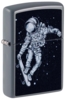 Зажигалка ZIPPO Skateboarding Astronaut с покрытием Flat Grey, латунь/сталь, серая, 38x13x57 мм (Изображение 1)