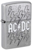 Зажигалка ZIPPO AC/DC с покрытием Street Chrome, латунь/сталь, серебристая, 38x13x57 мм (Изображение 1)