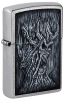 Зажигалка ZIPPO Evil Tree с покрытием Street Chrome, латунь/сталь, серебристая, 38x13x57 мм