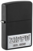 Зажигалка ZIPPO License Plate с покрытием Black Matte, латунь/сталь, черная, 38x13x57 мм (Изображение 1)