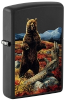 Зажигалка ZIPPO Linda Picken с покрытием Black Matte, латунь/сталь, черная, 38x13x57 мм