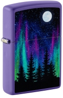 Зажигалка ZIPPO Night In The Forest с покрытием Purple Matte, латунь/сталь, фиолетовая, 38x13x57 мм