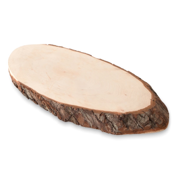 Oval wooden board with bark (Изображение 1)