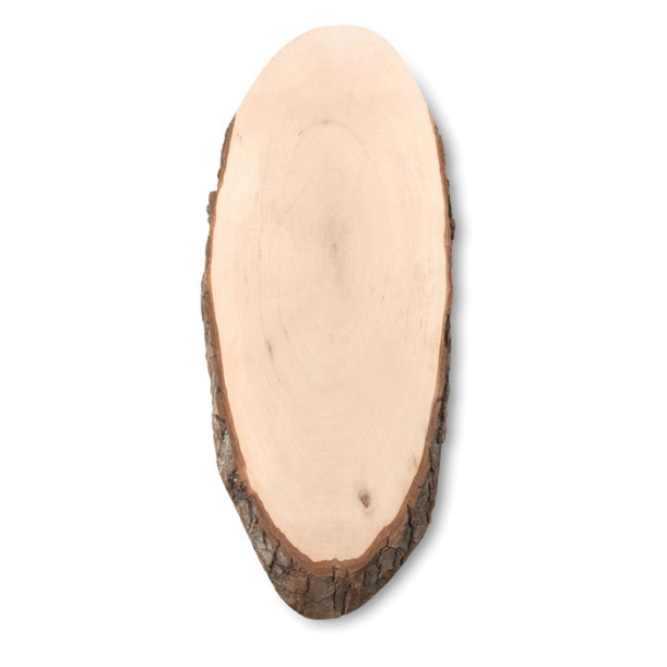 Oval wooden board with bark (Изображение 3)