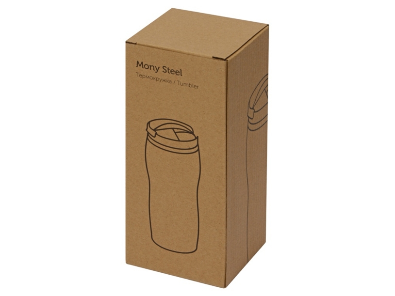 Термокружка Mony Steel 350 мл, soft touch, синий (Р) (Изображение 4)