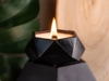 Свеча в декоративном стакане Geometry, черный (Изображение 8)
