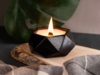 Свеча в декоративном стакане Geometry, черный (Изображение 9)