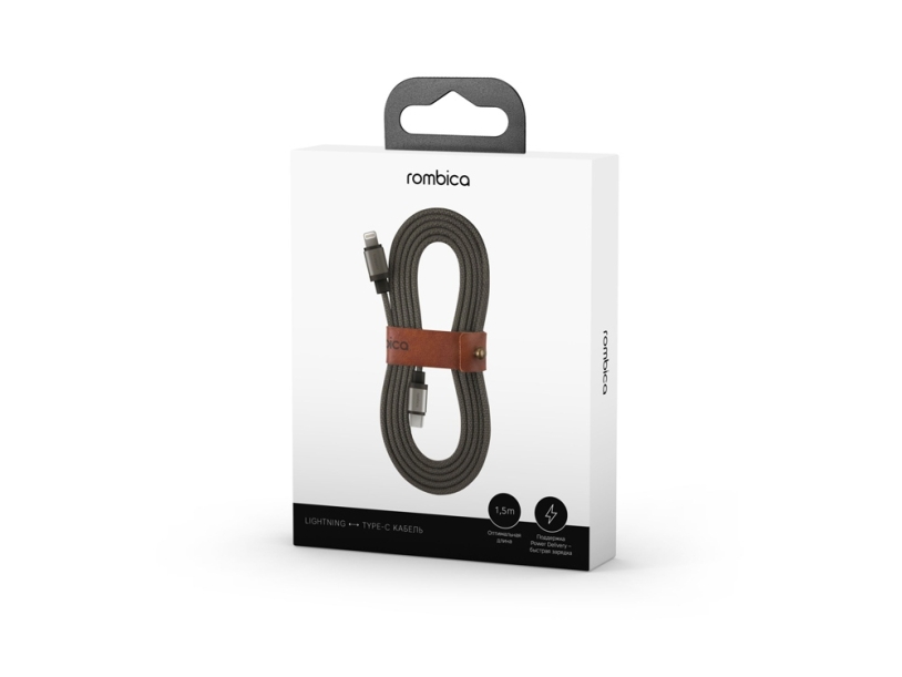 Кабель USB-C - Lightning MFI LINK-C, QC/PD, 1.5 м (оливковый)  (Изображение 4)