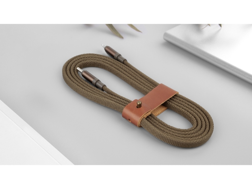 Кабель USB-C - Lightning MFI LINK-C, QC/PD, 1.5 м (оливковый)  (Изображение 8)