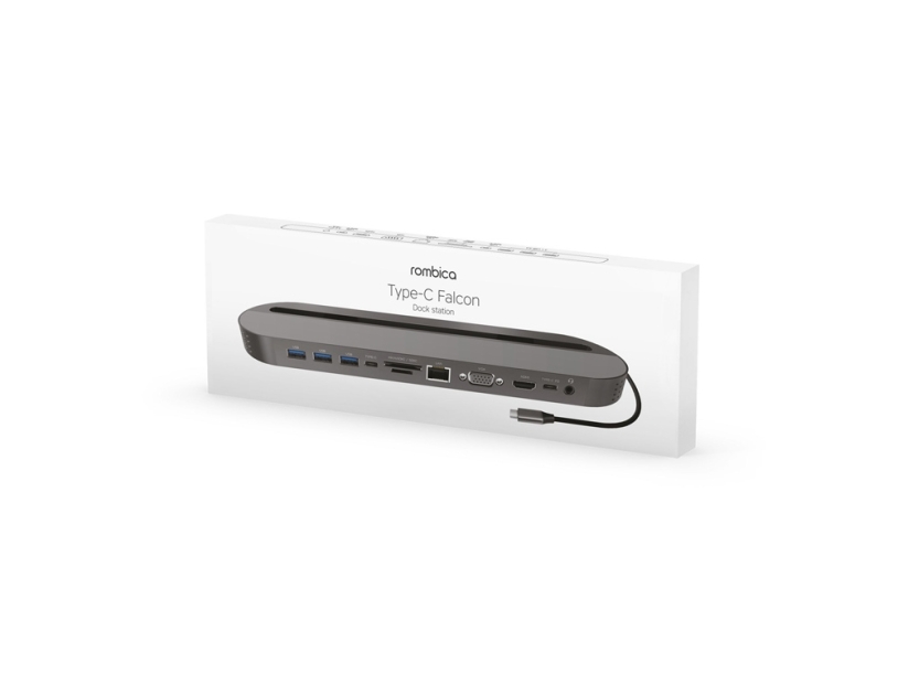 Хаб USB Type-C 3.0 для ноутбуков Falcon (серый)  (Изображение 5)