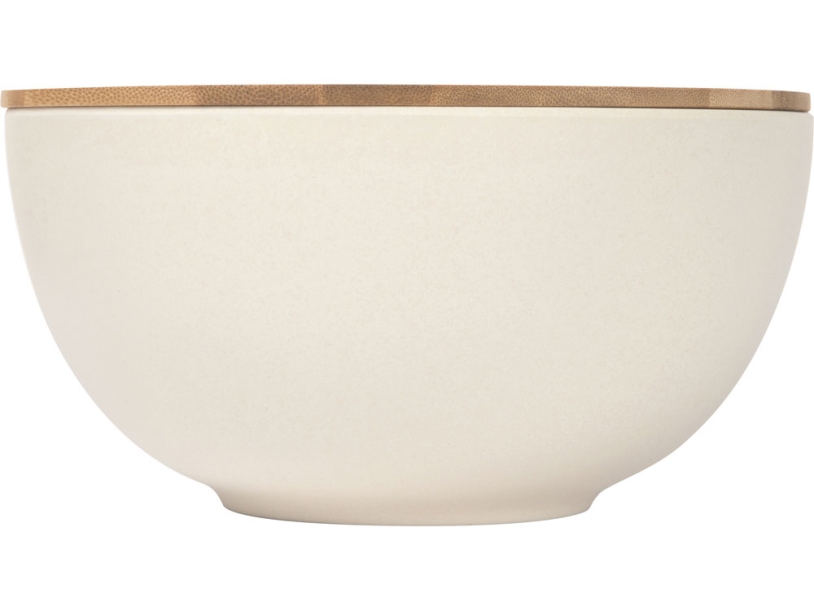 Салатник Bowl с бамбуковой крышкой, бежевый (Изображение 7)