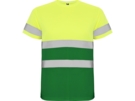 Футболка со светоотражающими полосами Delta, мужская (зеленый/неоновый желтый) S