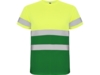 Футболка со светоотражающими полосами Delta, мужская (зеленый/неоновый желтый) L (Изображение 1)