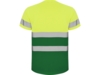 Футболка со светоотражающими полосами Delta, мужская (зеленый/неоновый желтый) M (Изображение 2)