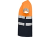 Футболка со светоотражающими полосами Delta, мужская (navy/неоновый оранжевый) XL (Изображение 3)