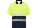 Рубашка поло со светоотражающими полосами Vega, мужская (navy/неоновый желтый) L