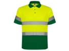 Рубашка поло со светоотражающими полосами Polaris, мужская (зеленый/неоновый желтый) L