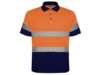 Рубашка поло со светоотражающими полосами Polaris, мужская (navy/неоновый оранжевый) S (Изображение 1)