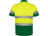 Рубашка поло со светоотражающими полосами Polaris, мужская (зеленый/неоновый желтый) S (Изображение 2)