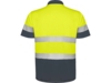 Рубашка поло со светоотражающими полосами Polaris, мужская (темно-серый/неоновый желтый) XL (Изображение 2)