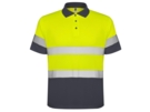 Рубашка поло со светоотражающими полосами Polaris, мужская (темно-серый/неоновый желтый) XL