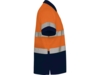Рубашка поло со светоотражающими полосами Polaris, мужская (navy/неоновый оранжевый) M (Изображение 4)