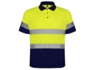 Рубашка поло со светоотражающими полосами Polaris, мужская (navy/неоновый желтый) 4XL