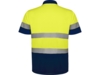 Рубашка поло со светоотражающими полосами Polaris, мужская (navy/неоновый желтый) S (Изображение 2)
