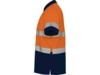 Рубашка поло со светоотражающими полосами Polaris, мужская (navy/неоновый оранжевый) L (Изображение 3)