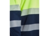 Рубашка поло со светоотражающими полосами Vega с длинным рукавом, мужская (navy/неоновый желтый) S (Изображение 3)